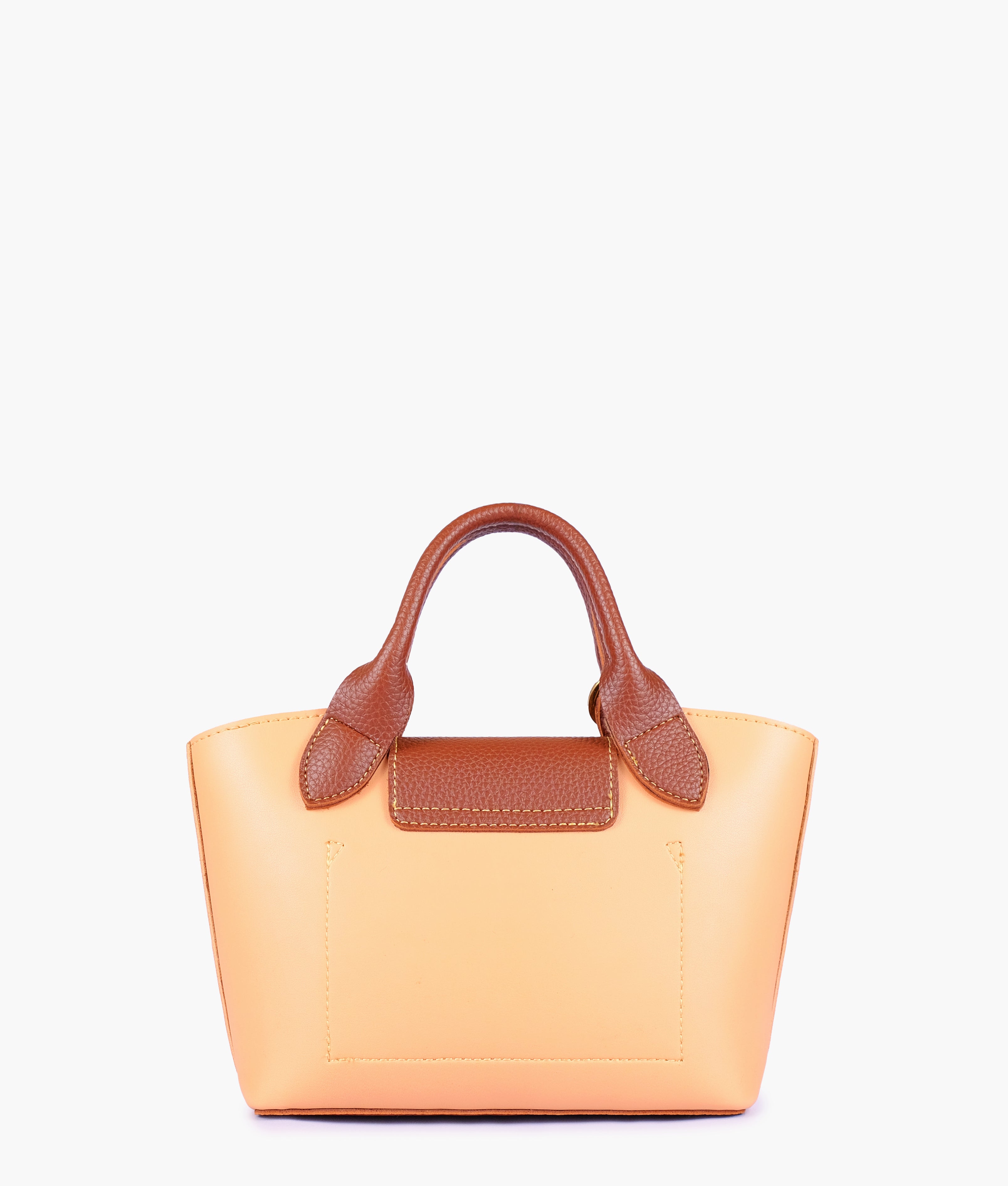 Peach mini top-handle tote bag