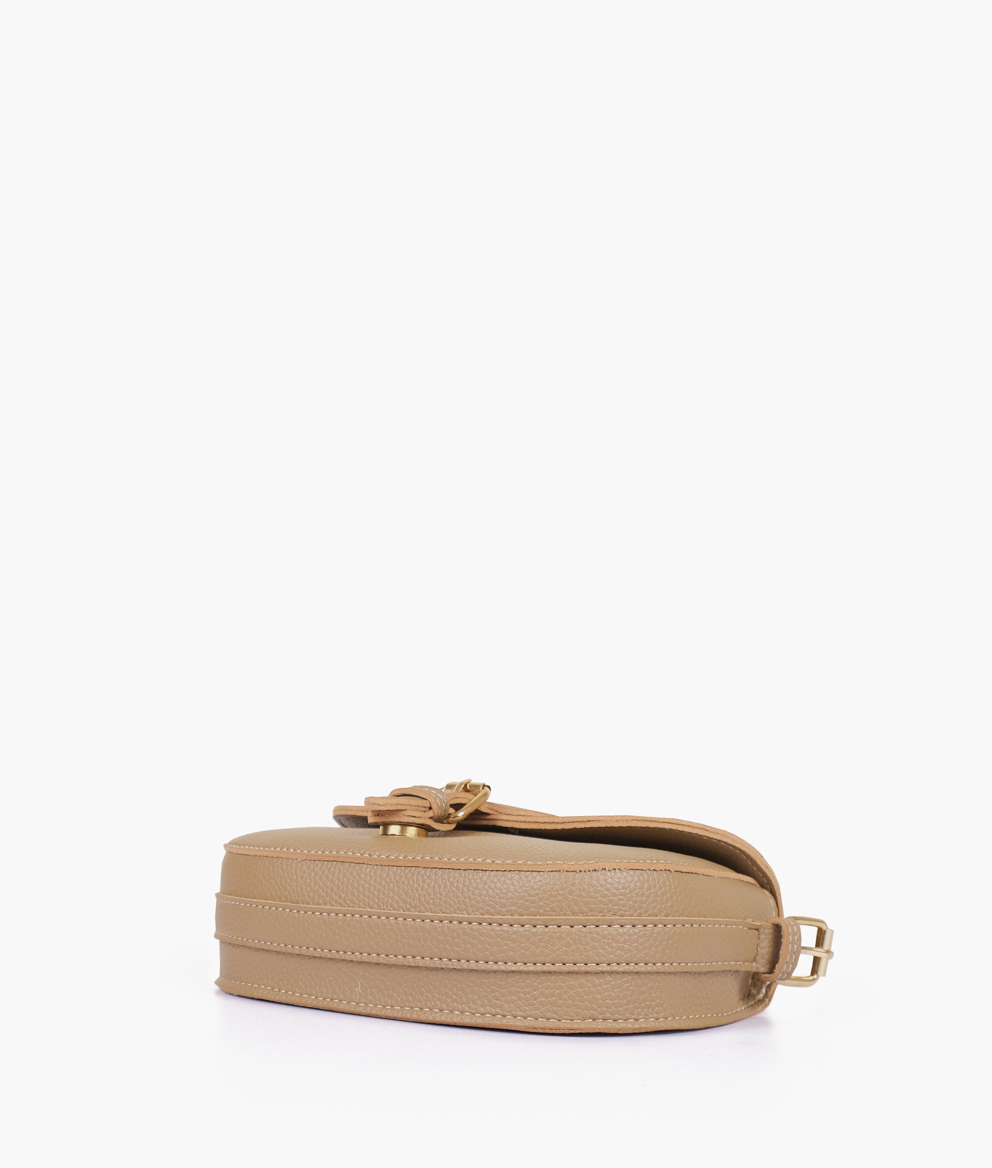 Coffee east-west shoulder bag