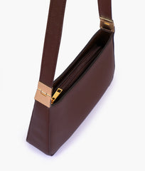 Dark brown small shoulder bag