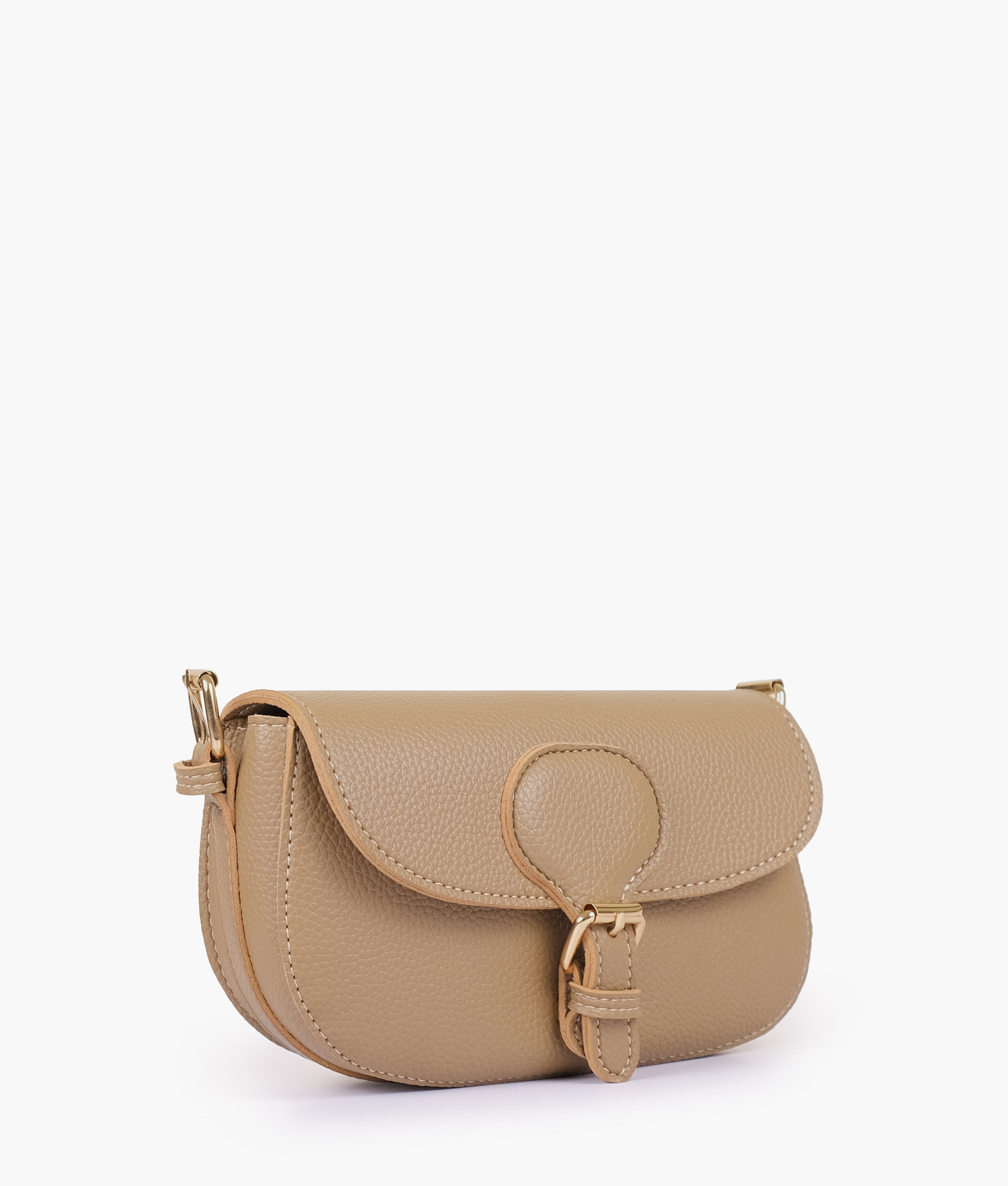 Coffee east-west shoulder bag