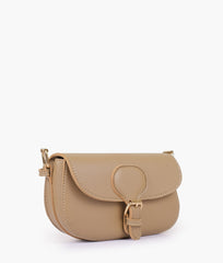 Coffee east-west shoulder bag