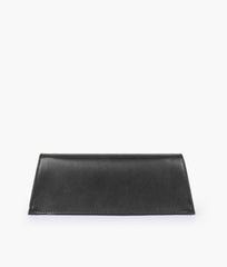 Black elongated clutch bag