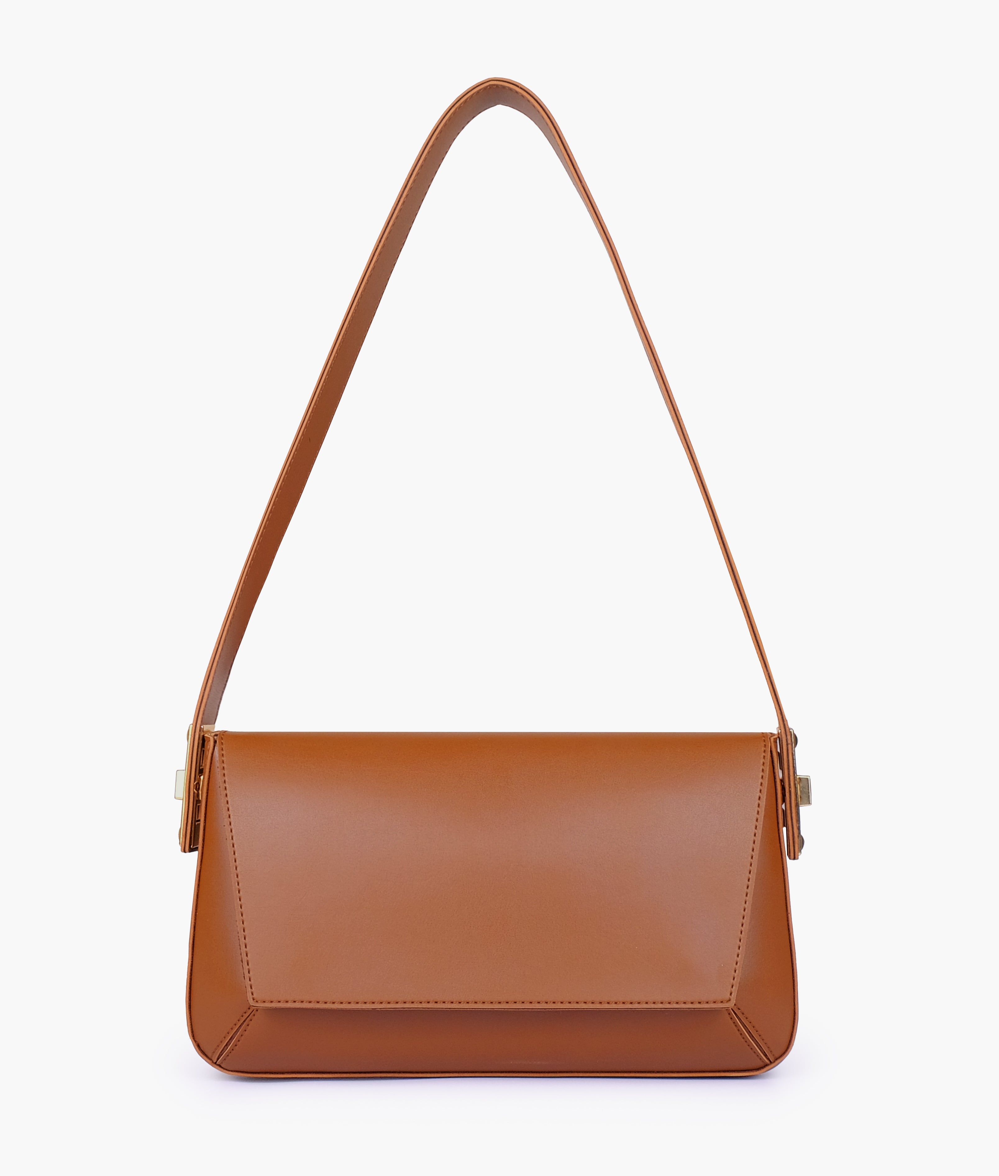 Brown mini flap bag