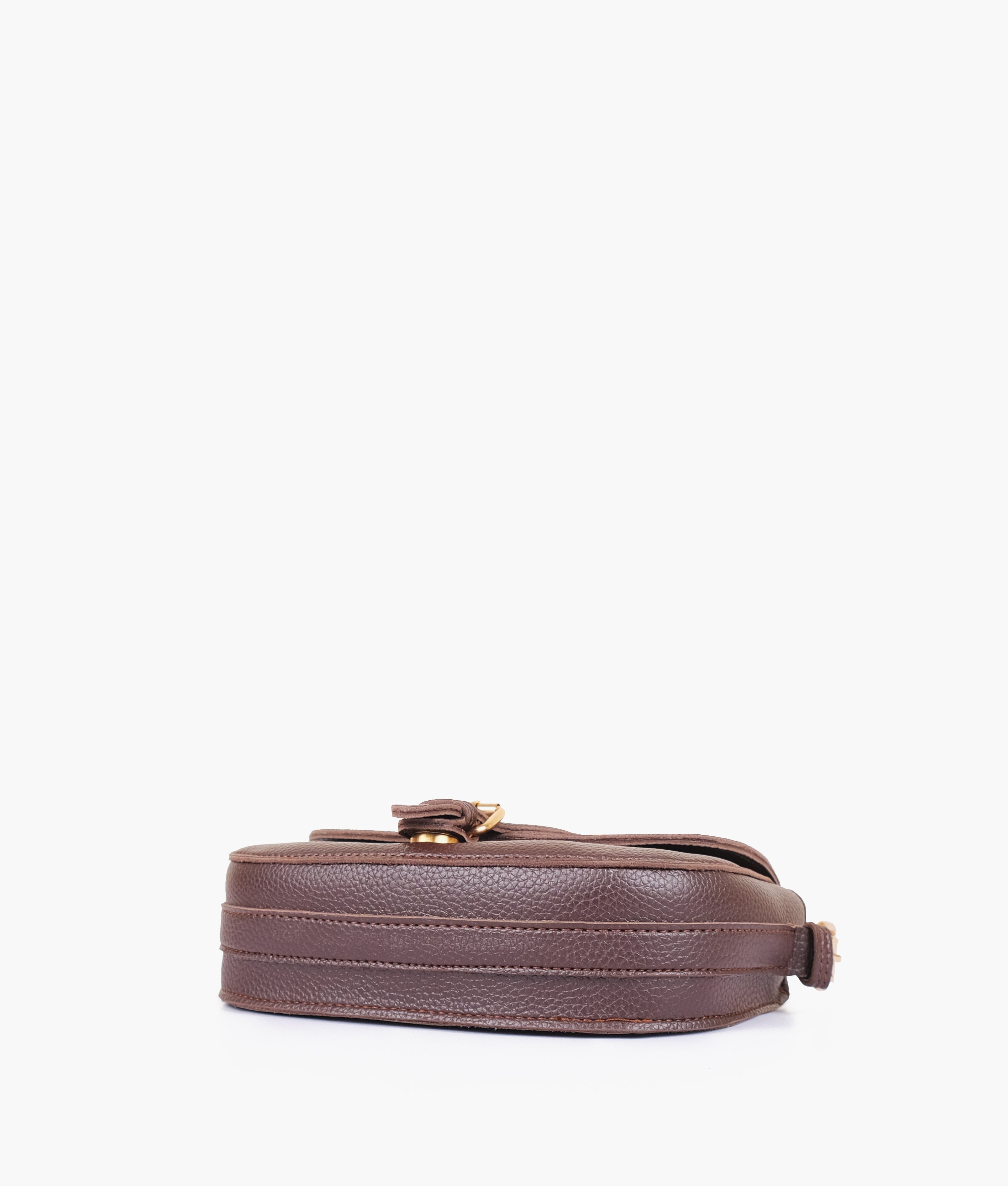 Dark brown east-west shoulder bag