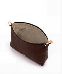 Dark brown everyday cross-body bag