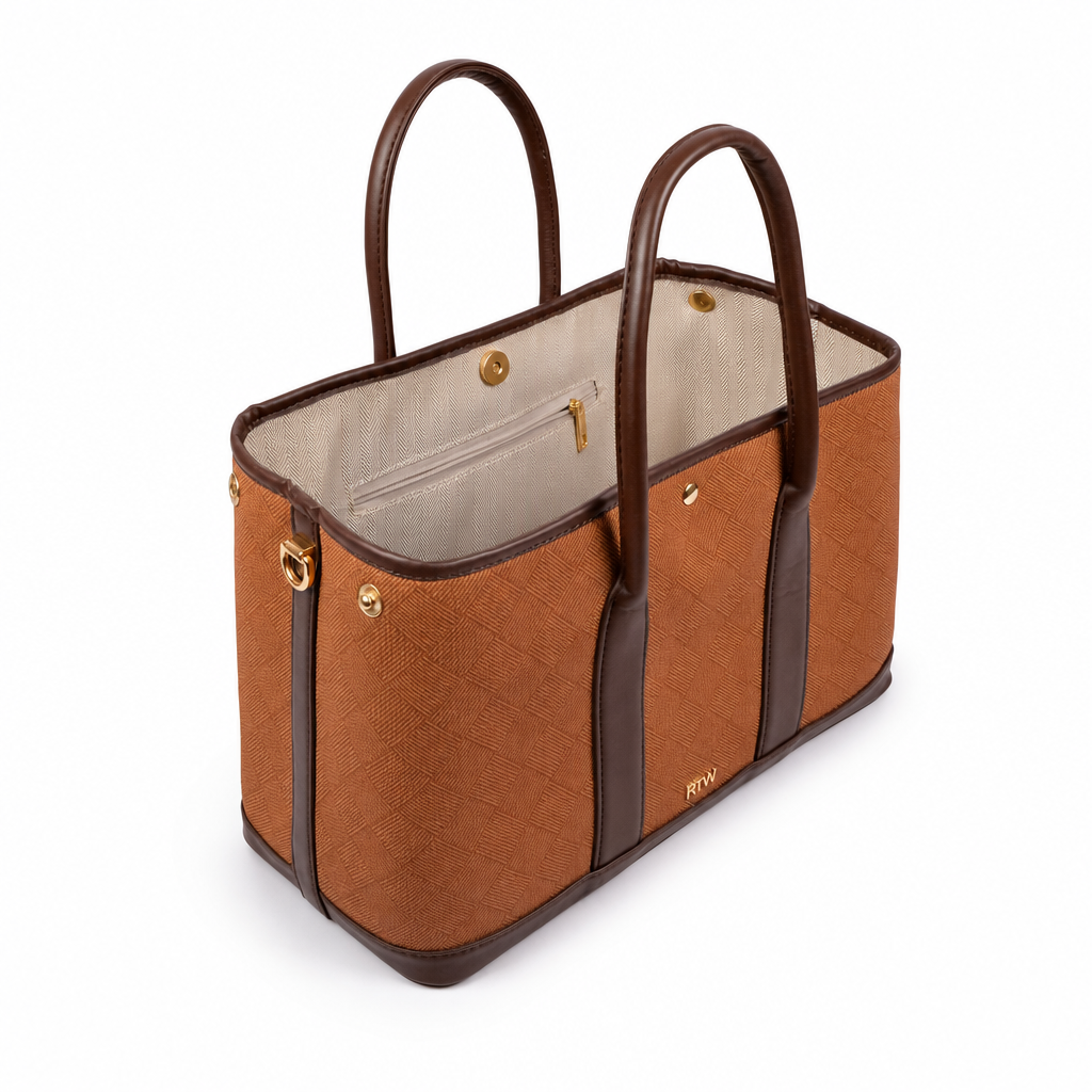 Tan cane tote