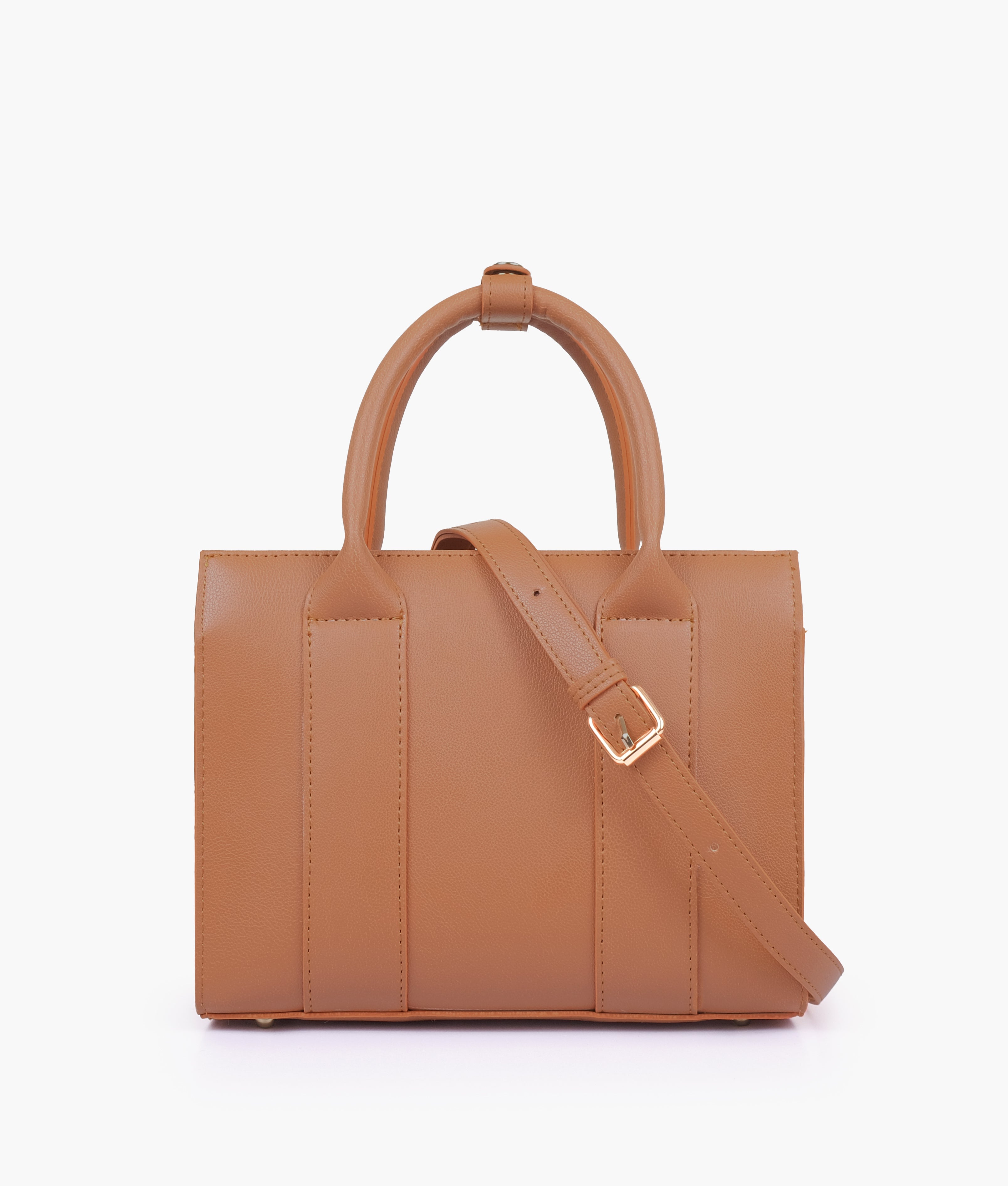 The tan mini tote bag