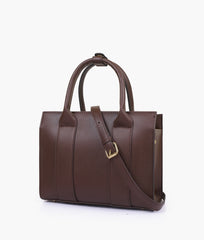 The dark brown mini tote bag