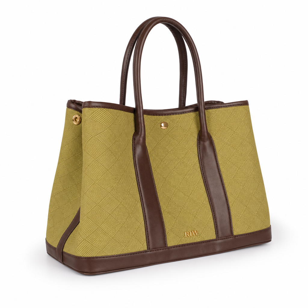 Olive cane tote