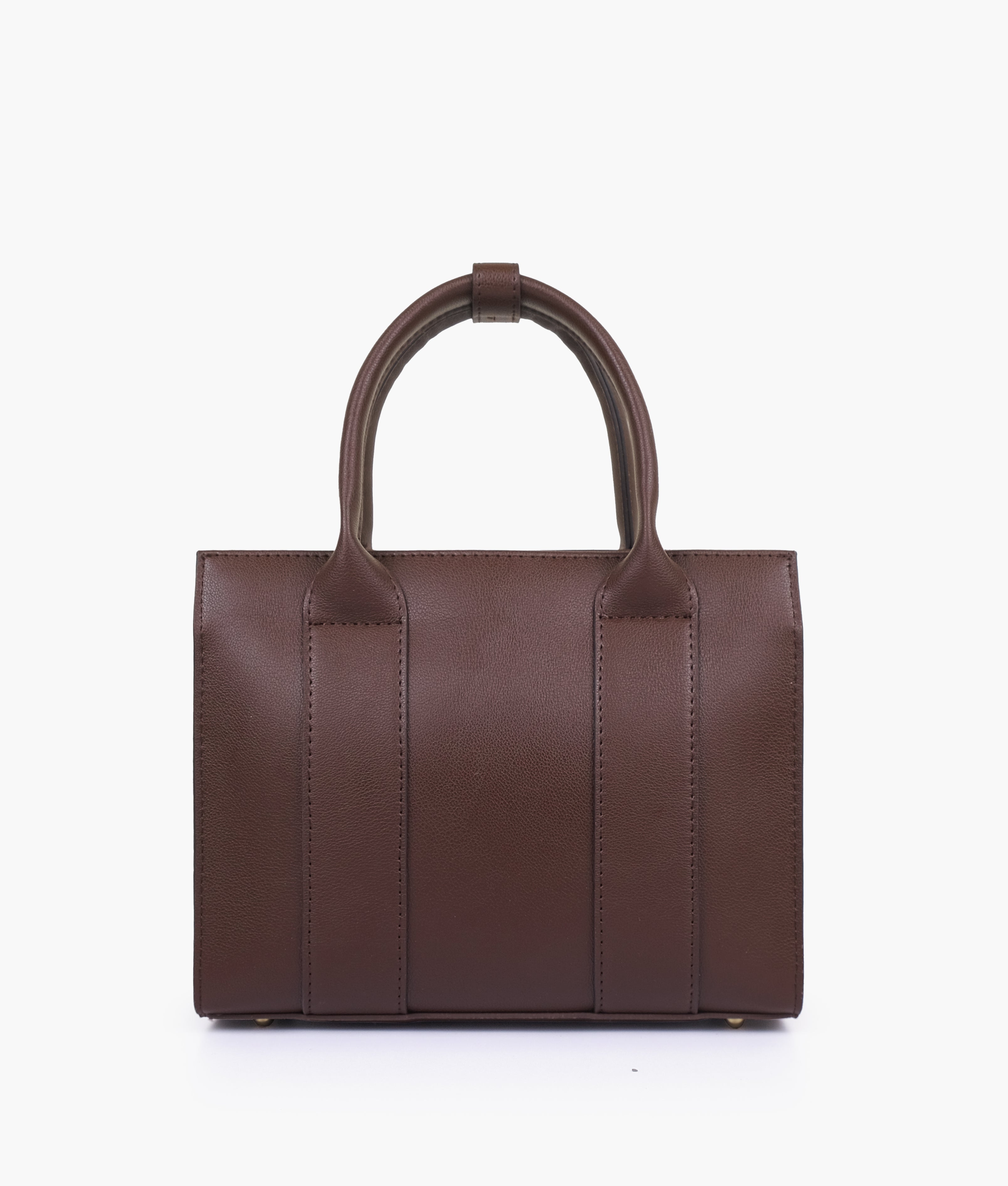 The dark brown mini tote bag