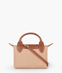 Brown denim mini cross-body bag
