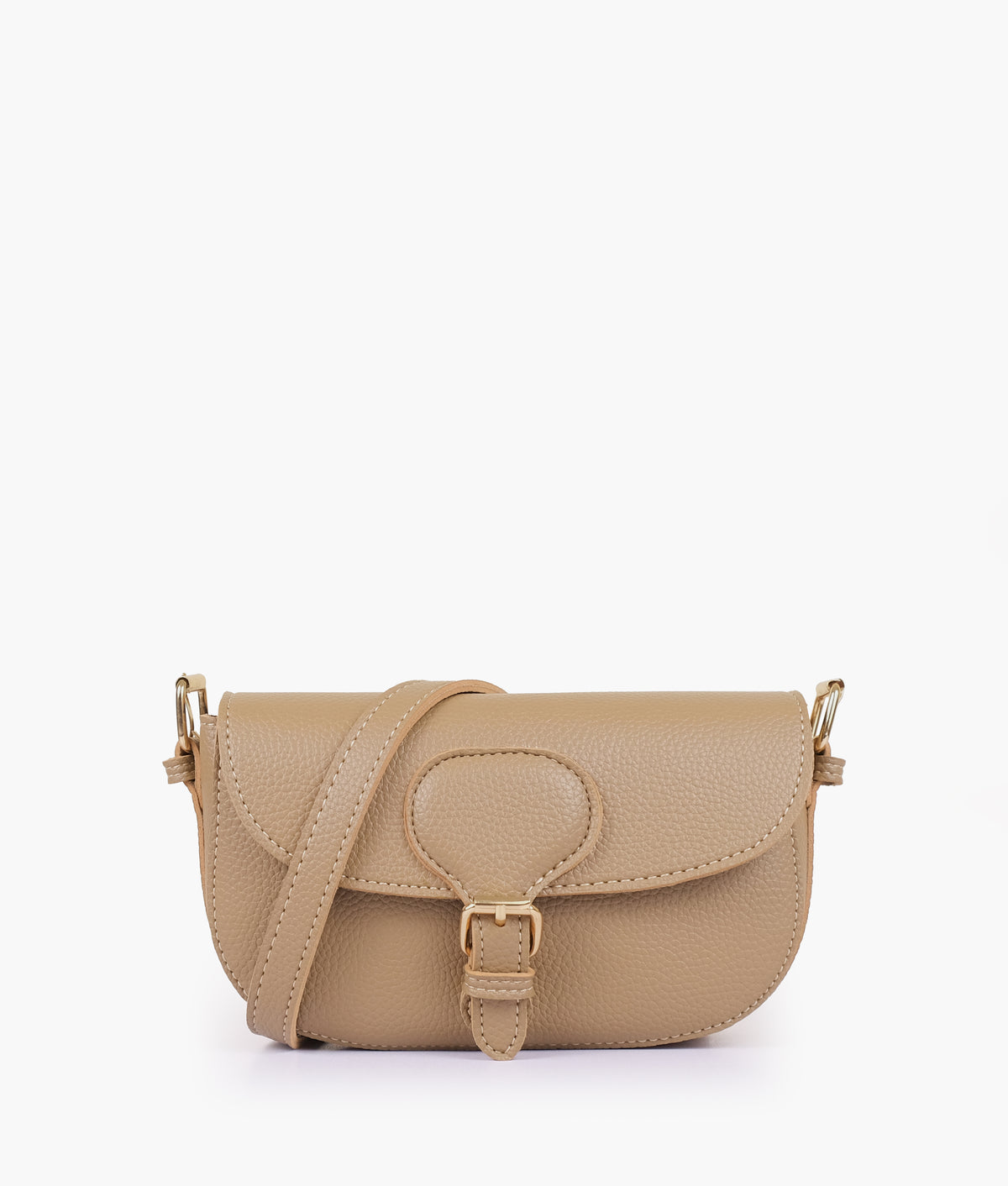 Coffee east-west shoulder bag