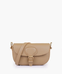 Coffee east-west shoulder bag