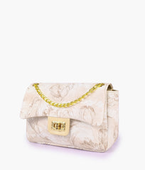 Off-white printed mini bag with chain
