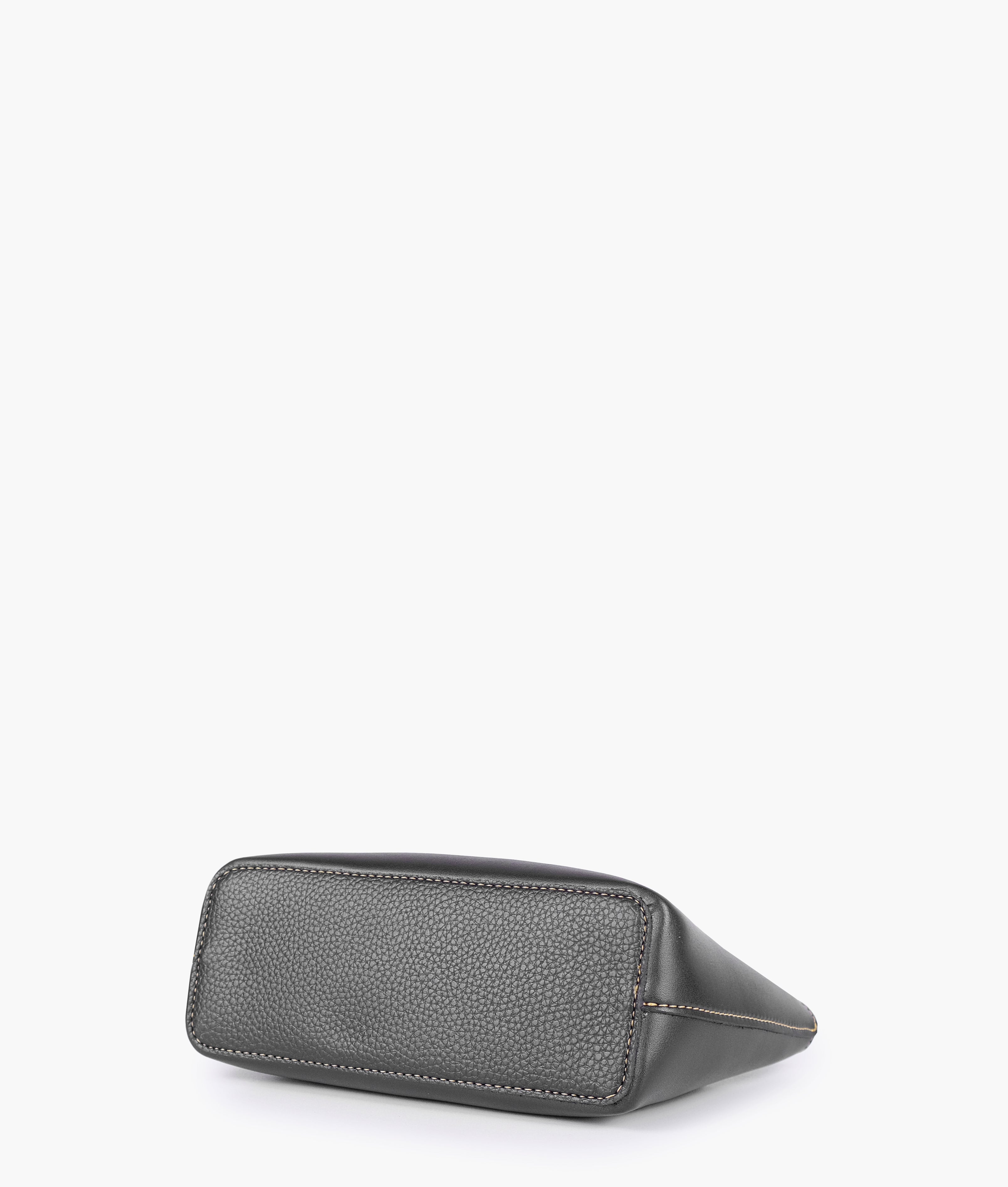 Black mini top-handle tote bag