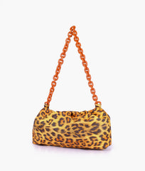 Mustard leopard print cloud bag