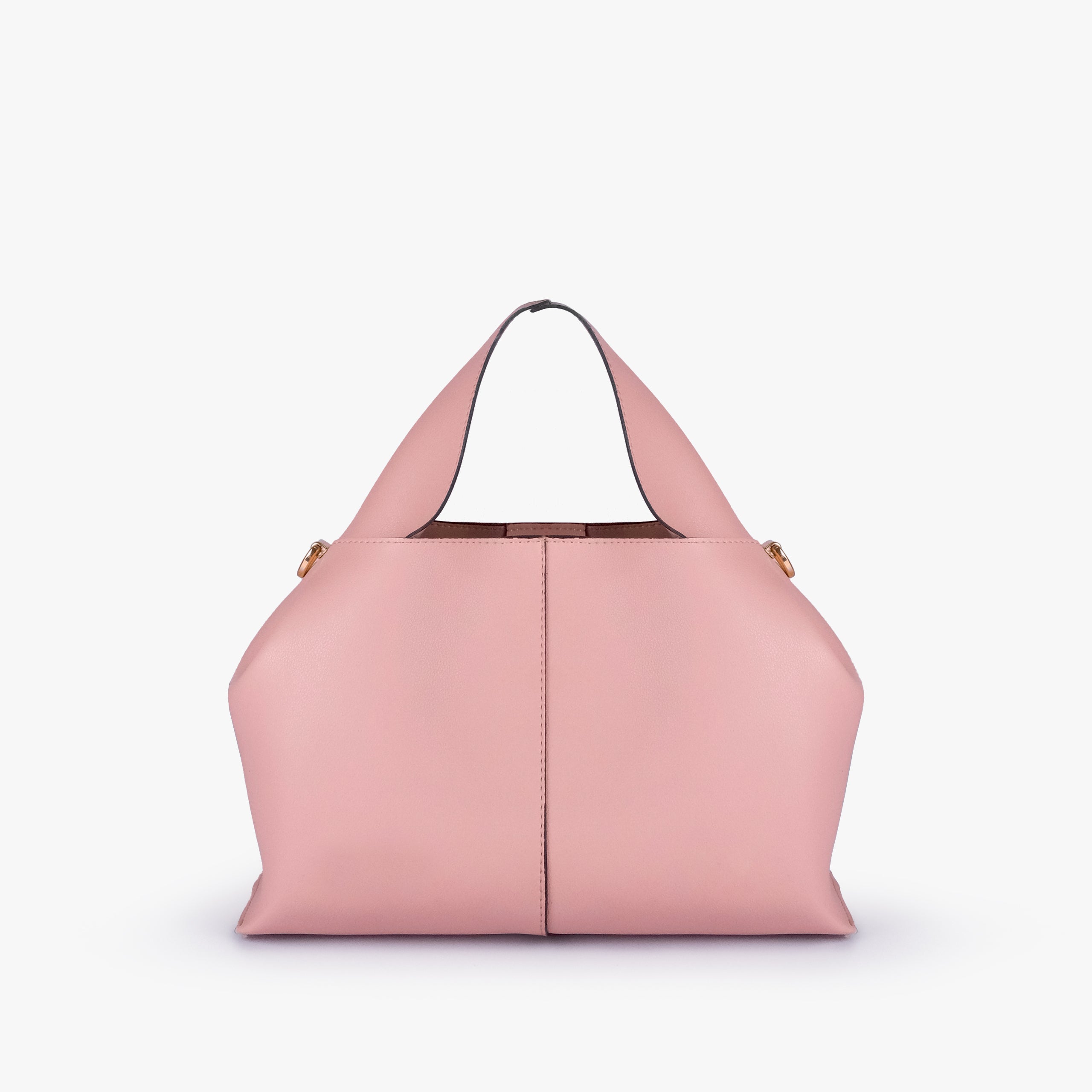 Back view of Pink draped mini tote
