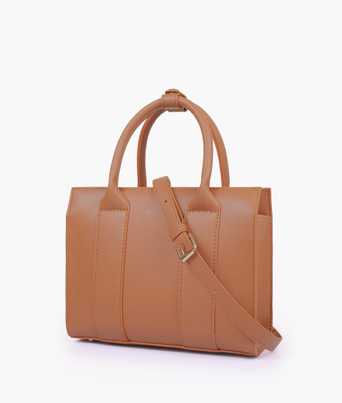 The tan mini tote bag