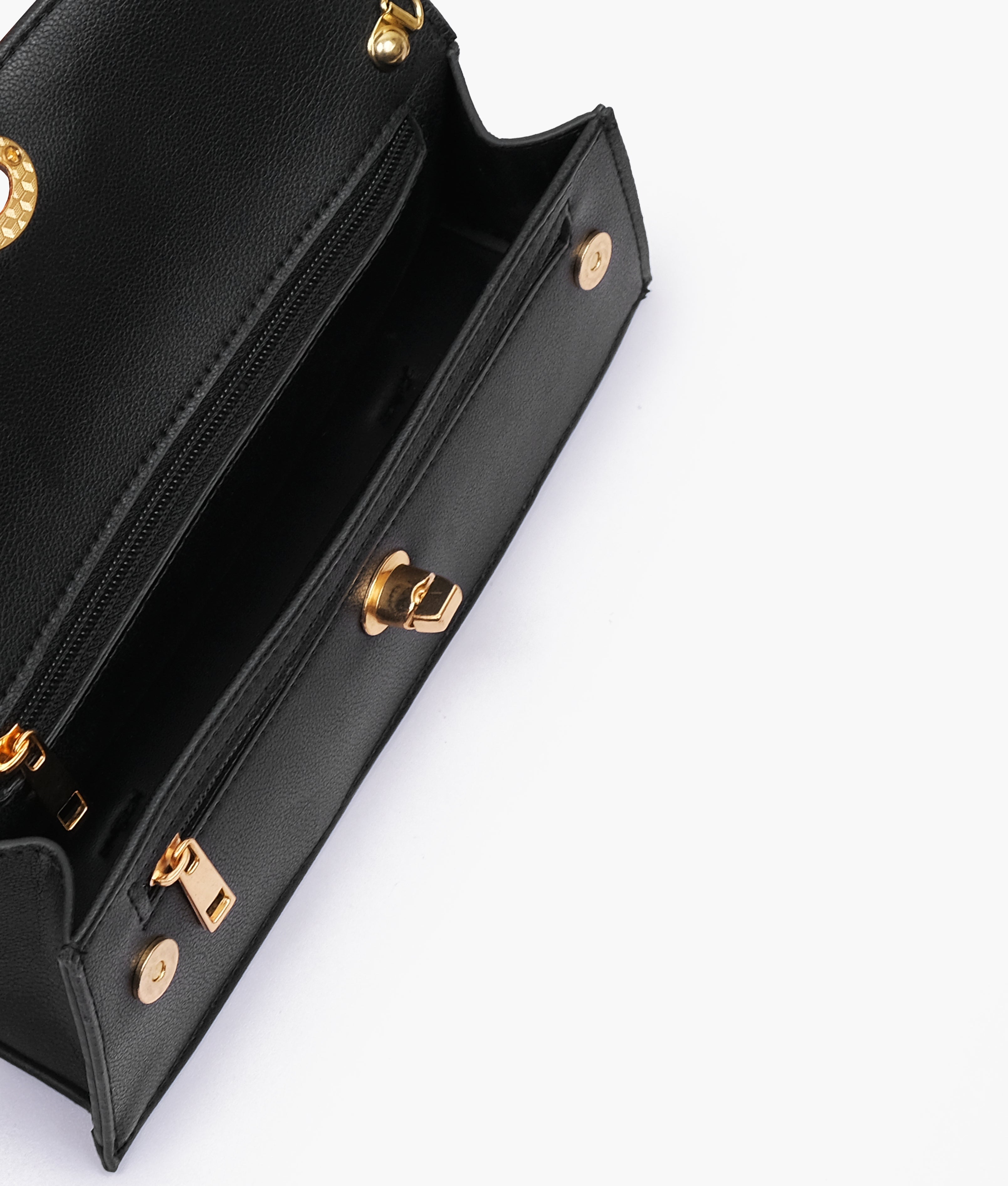 Black elongated clutch bag