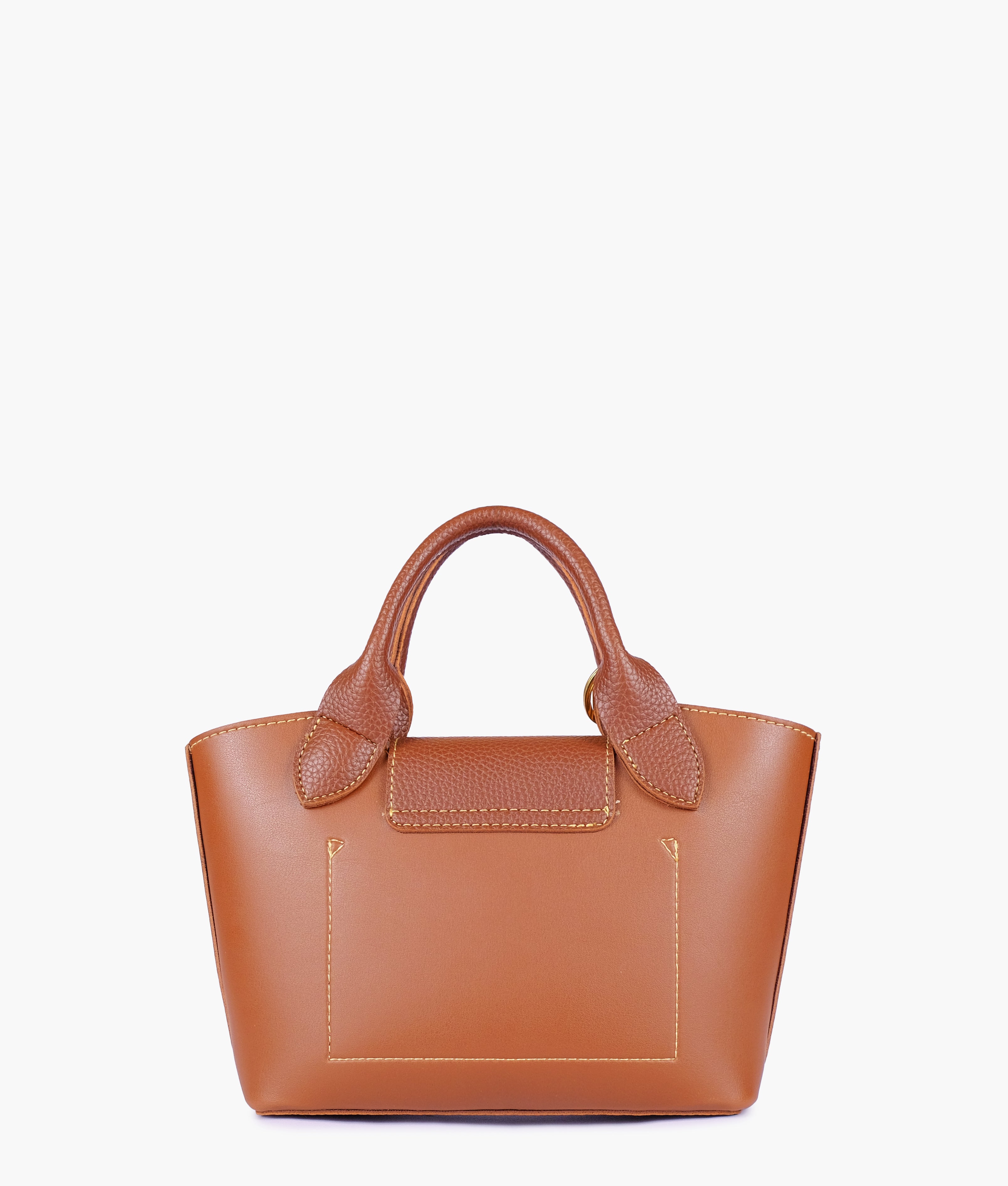 Horse brown mini top-handle tote bag