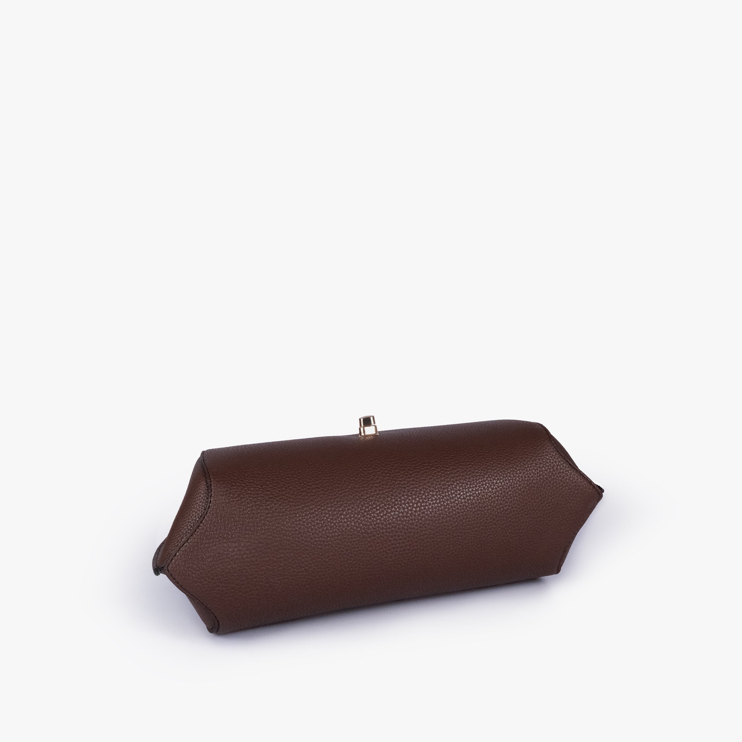 Base of Dark brown pebble baguette bag