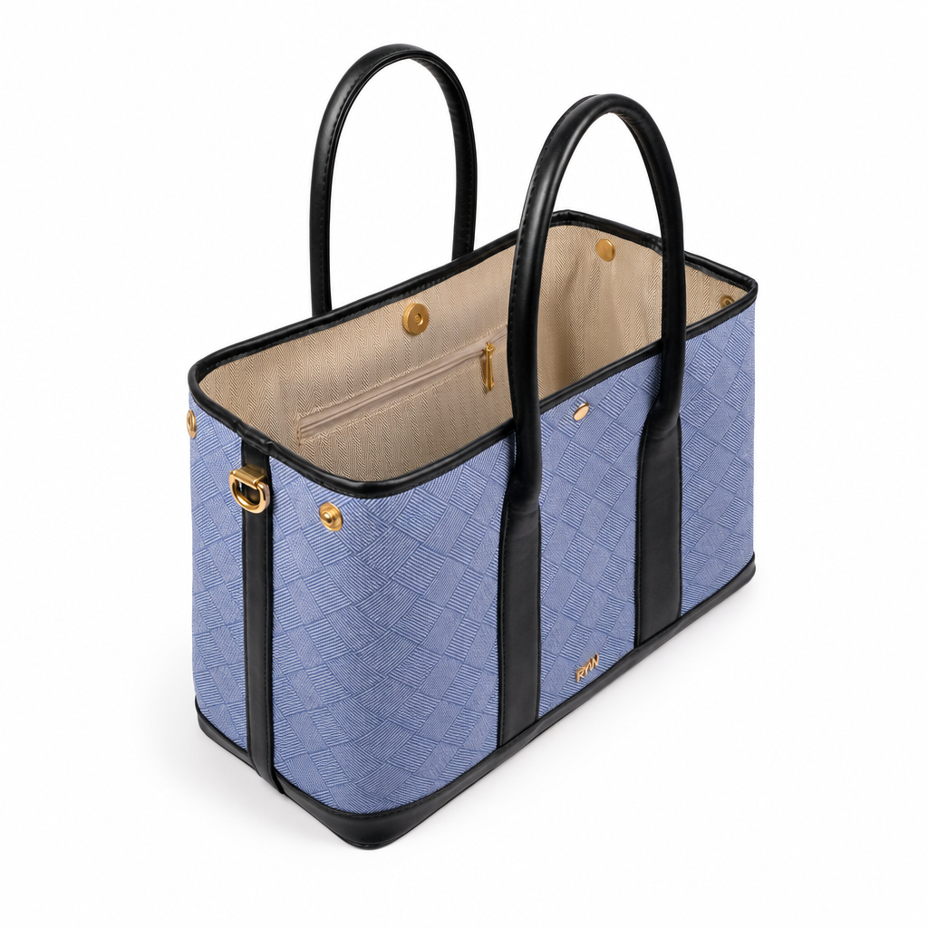 Navy cane tote