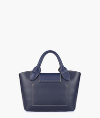 Blue mini top-handle tote bag