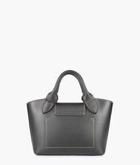 Black mini top-handle tote bag