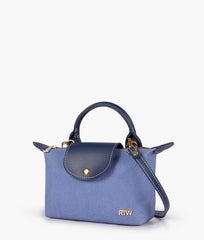 Blue denim mini cross-body bag