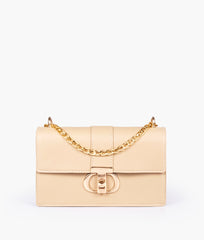 Off-white east-west shoulder bag with half chain