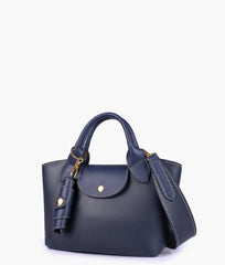 Blue mini top-handle tote bag