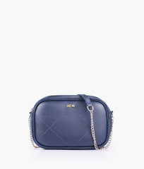 Blue mini quilted crossbody bag