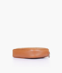 Horse brown mini quilted crossbody bag