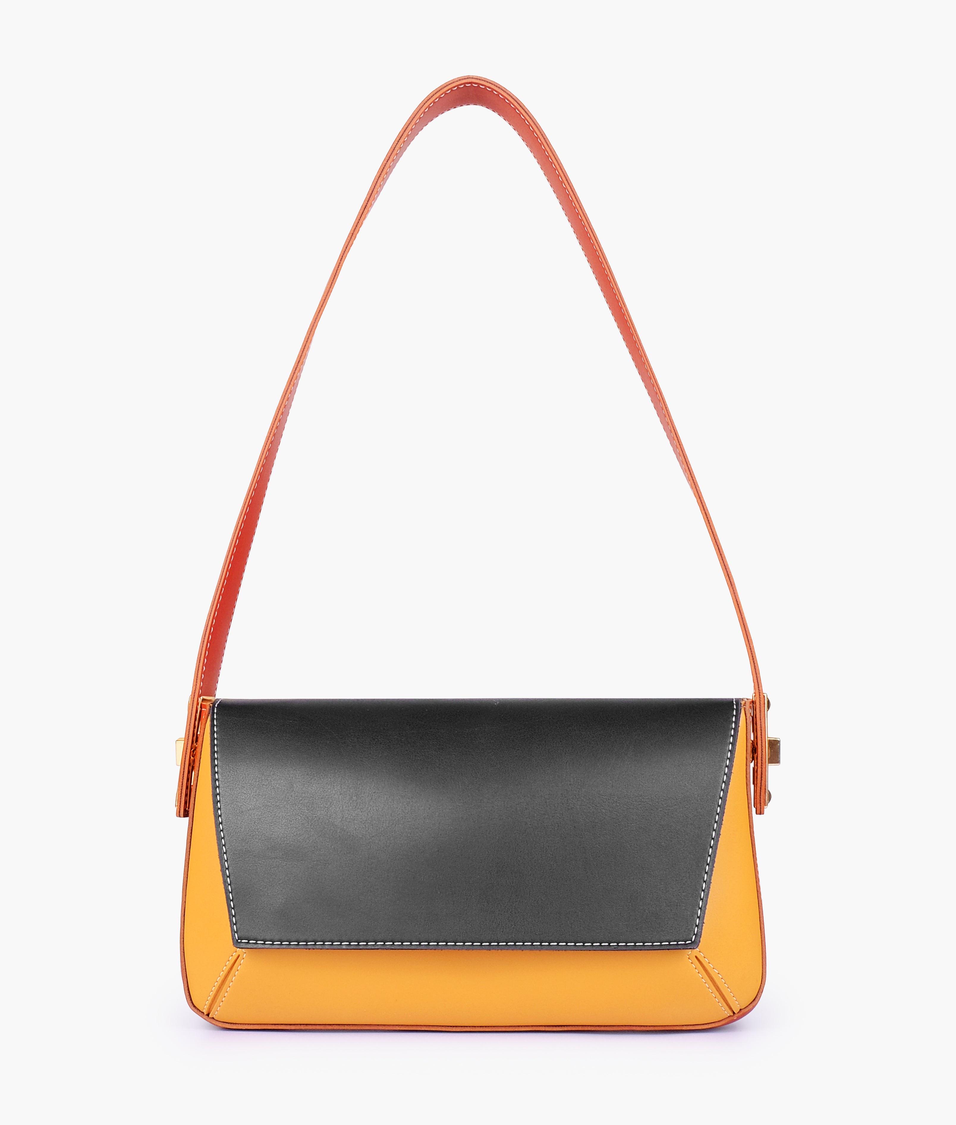 Autumn color-blocking mini flap bag