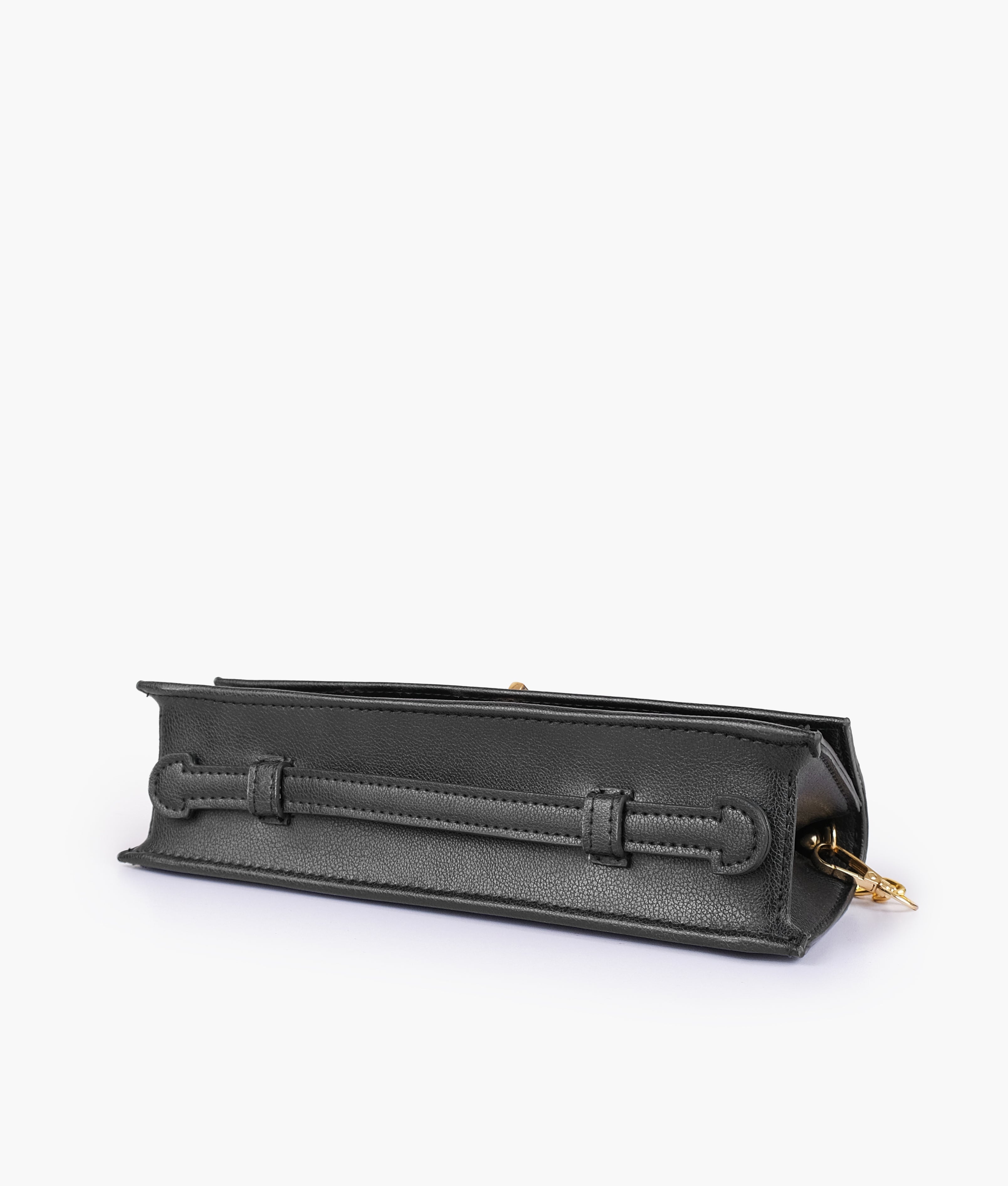 Black elongated clutch bag