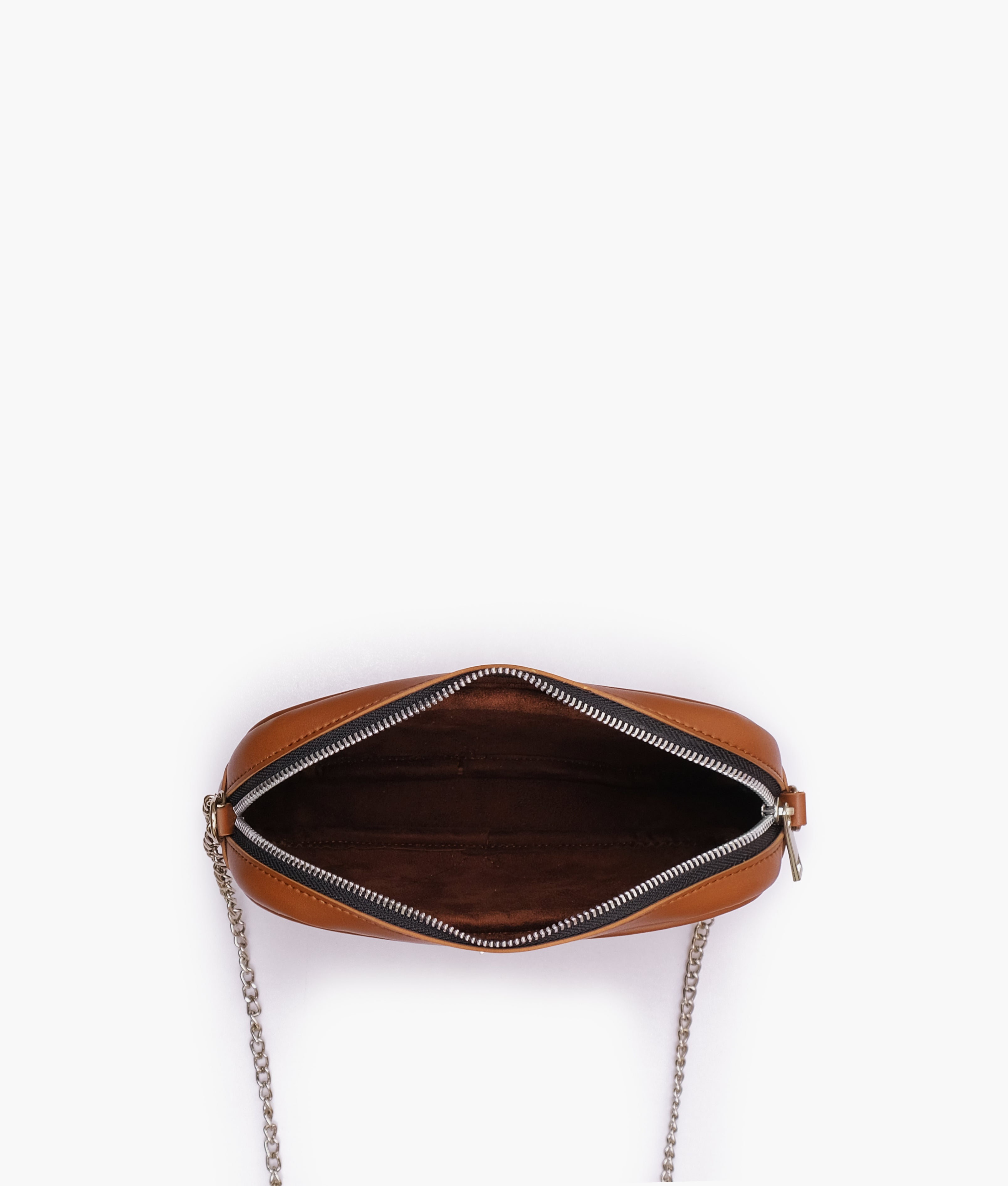 Horse brown mini quilted crossbody bag