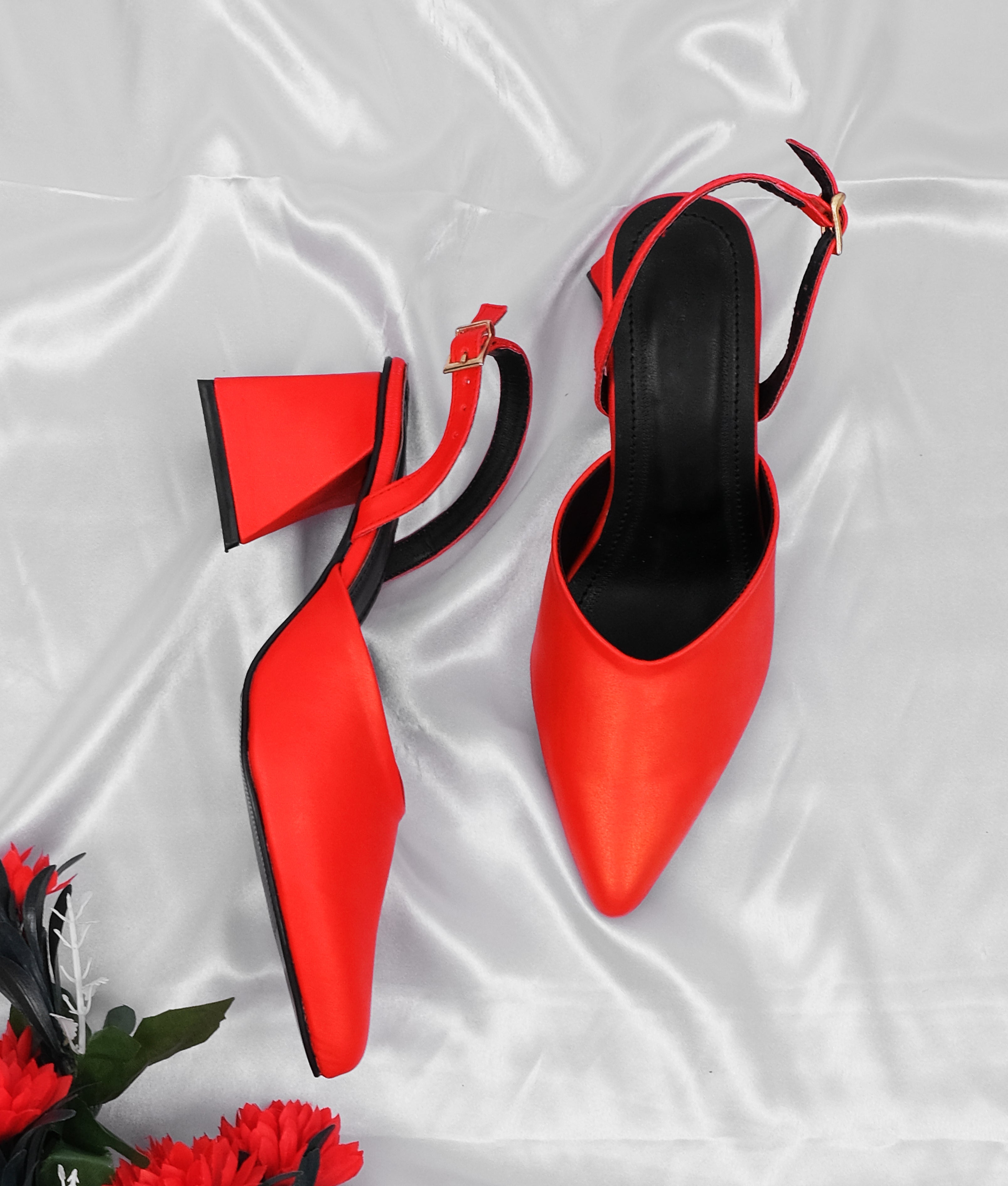 Formal red slingback