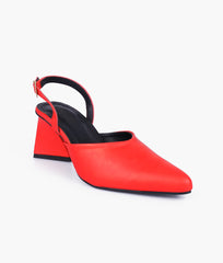 Formal red slingback