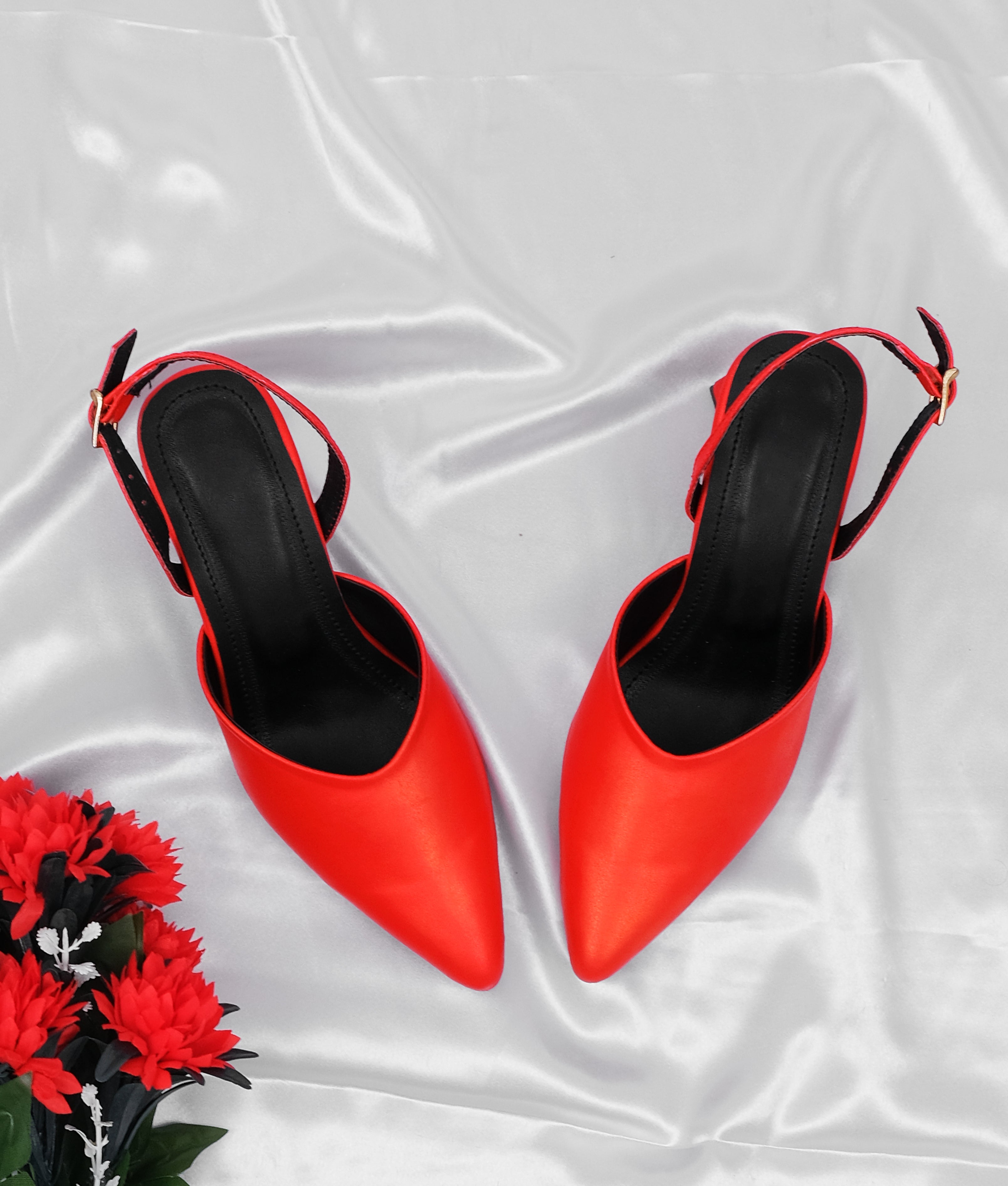 Formal red slingback