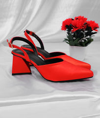 Formal red slingback