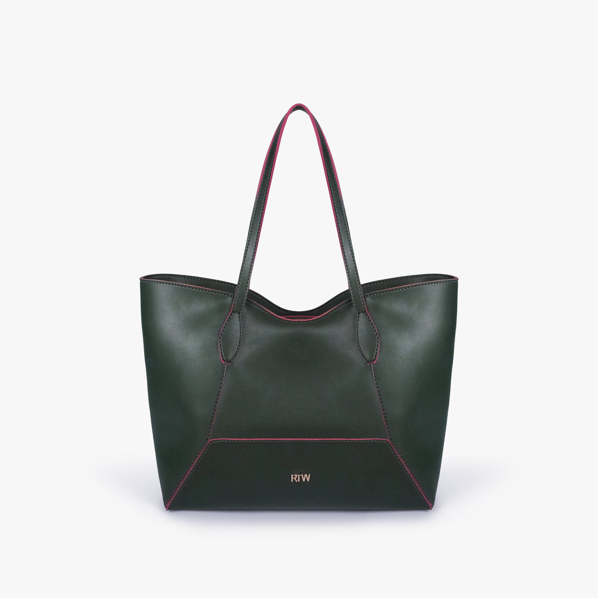 Front view of Green Arc tote bag