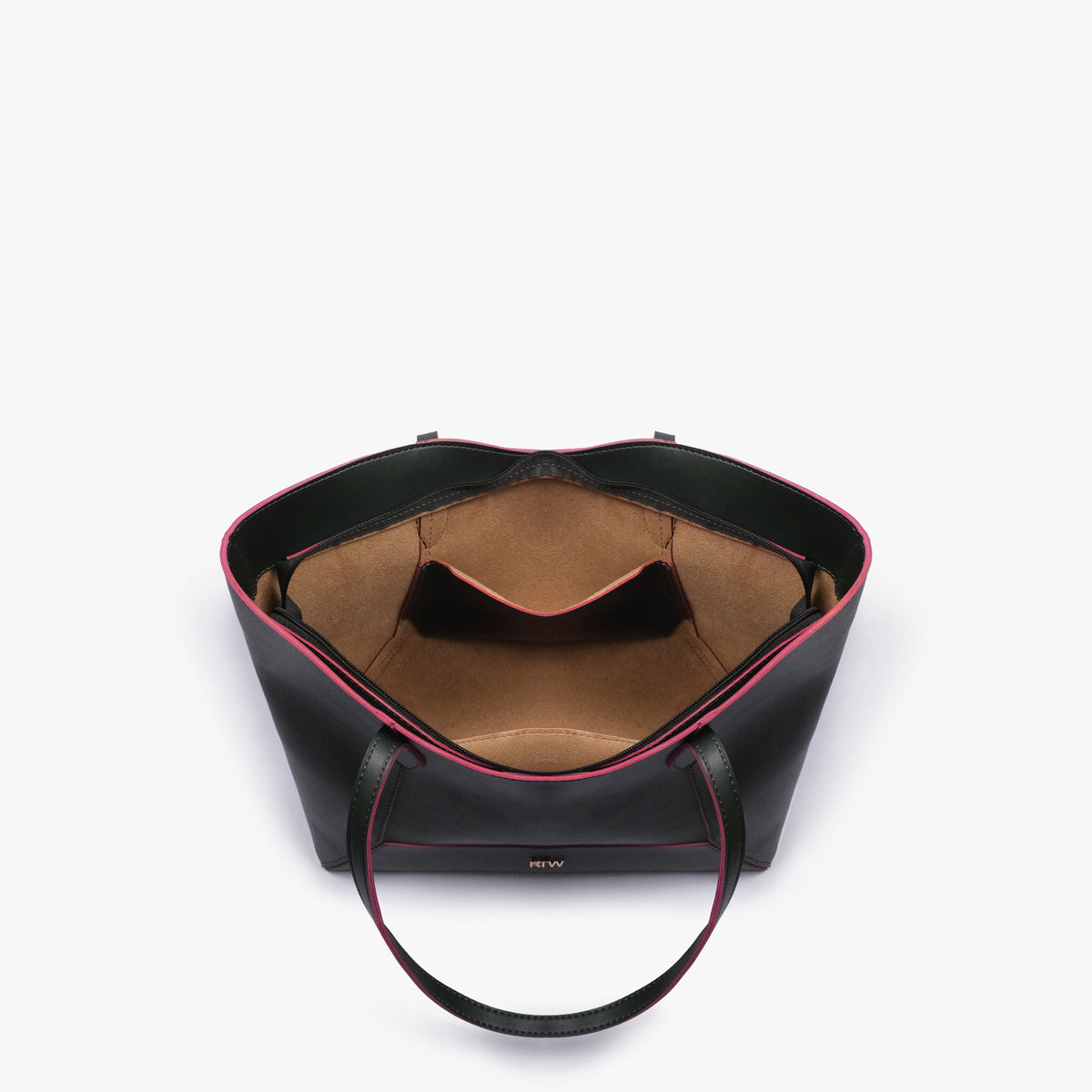 Interior view of Green Arc tote bag