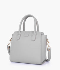 Grey top-handle mini handbag