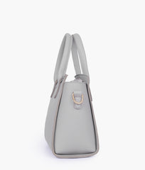 Grey top-handle mini handbag