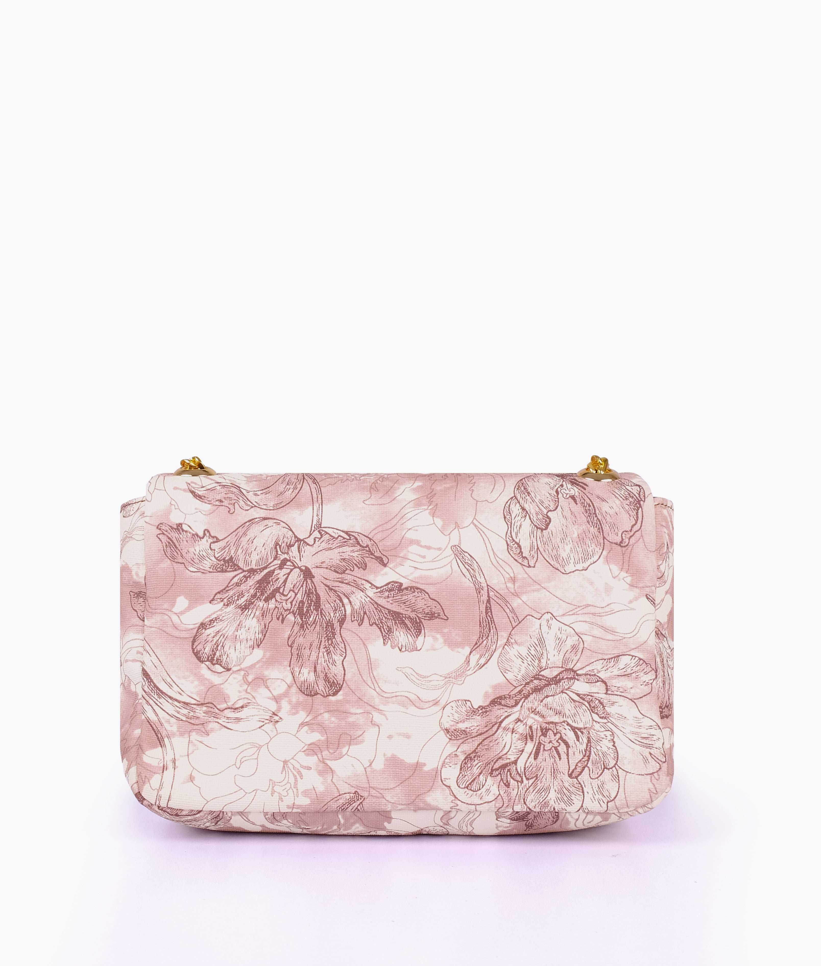 Horse brown printed mini bag with chain