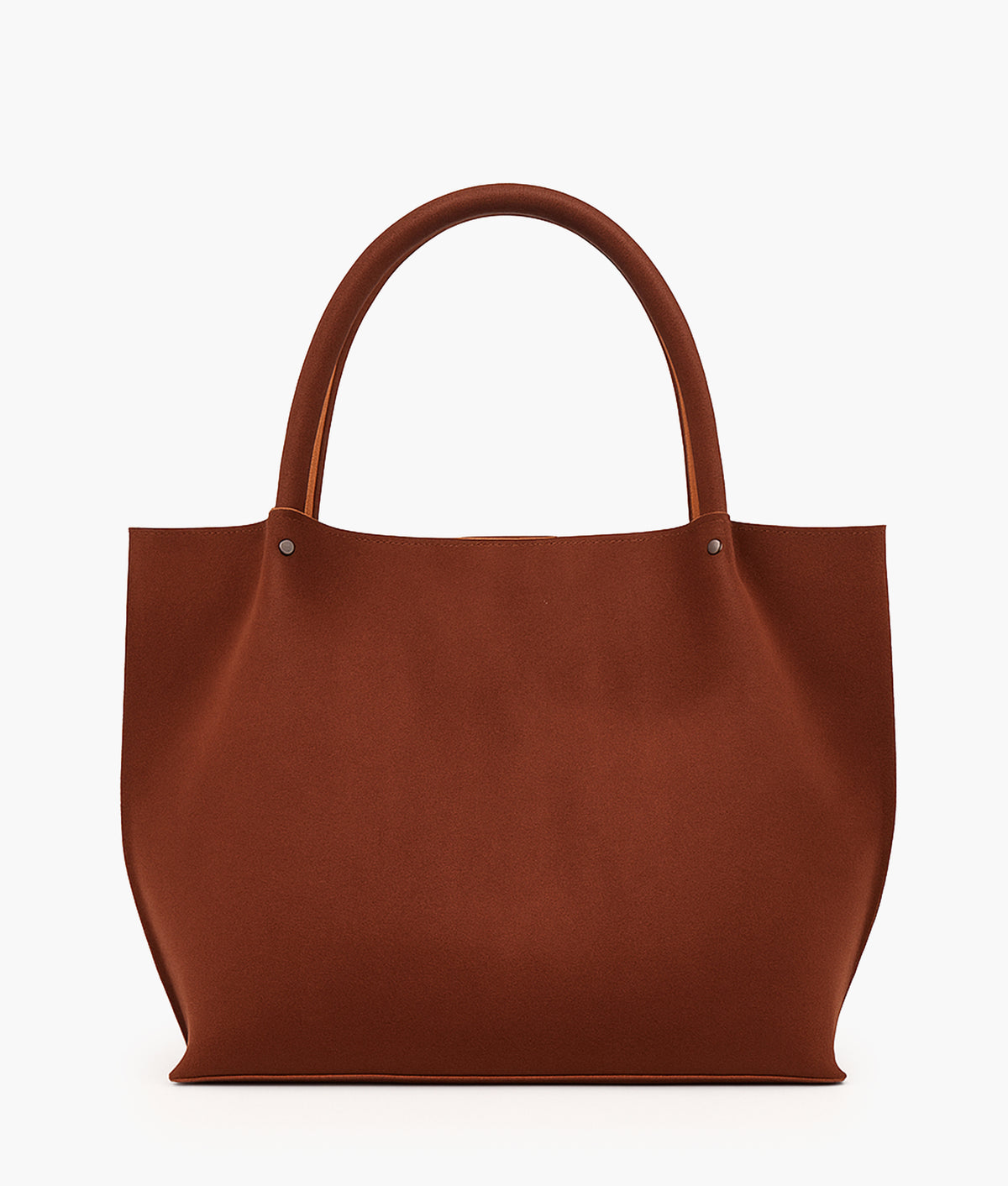 Horse brown suede tote bag