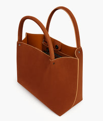 Horse brown suede tote bag