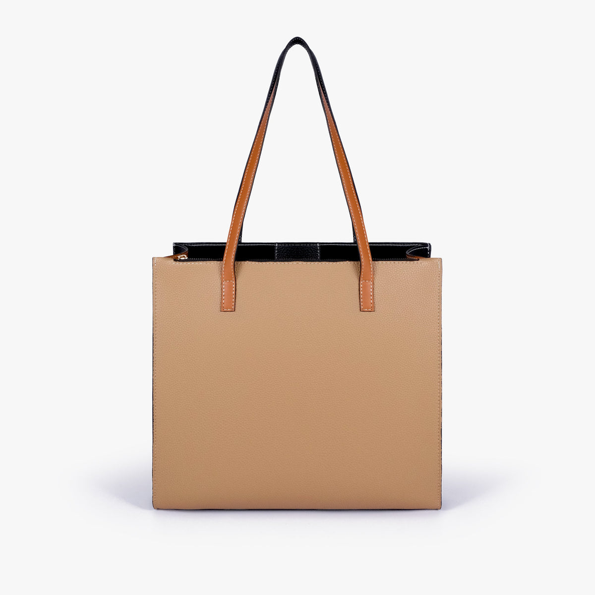 Back view of Macchiato color blocking tote