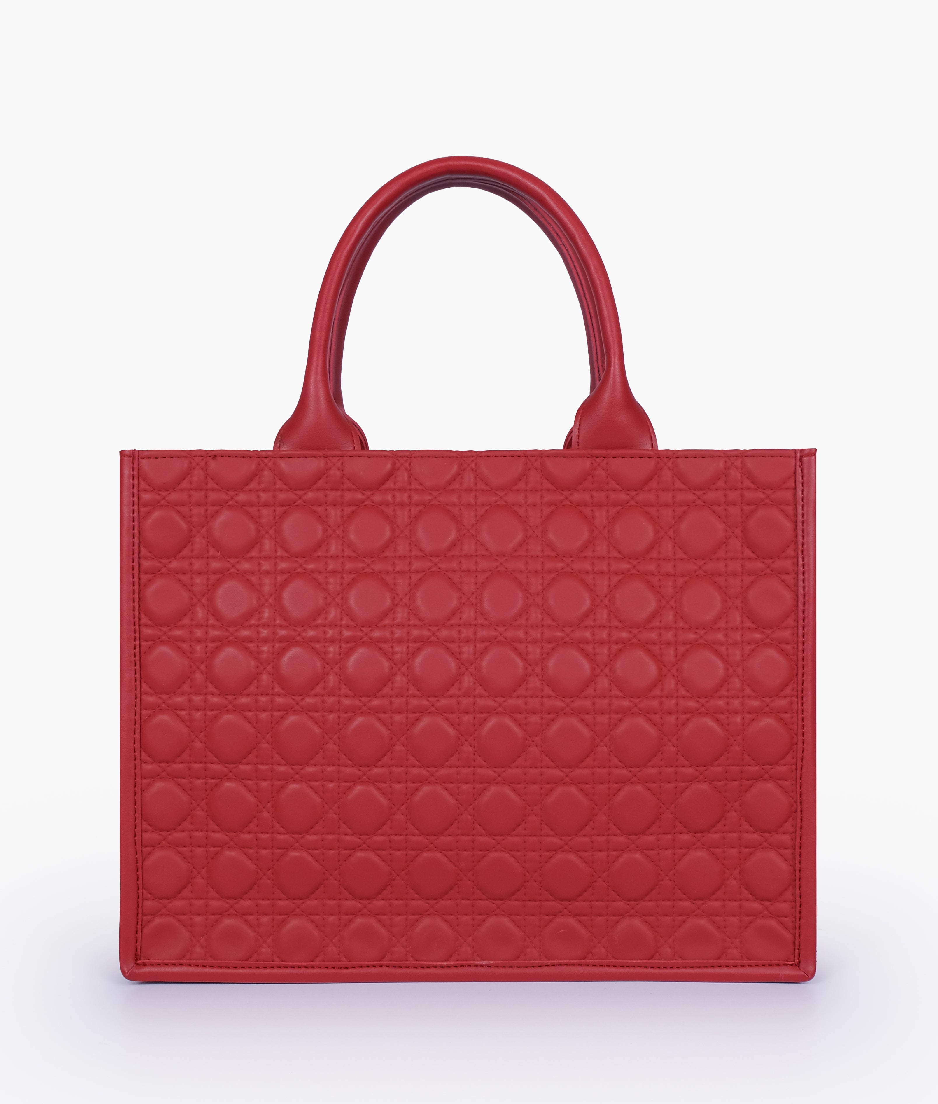 Maroon box tote bag