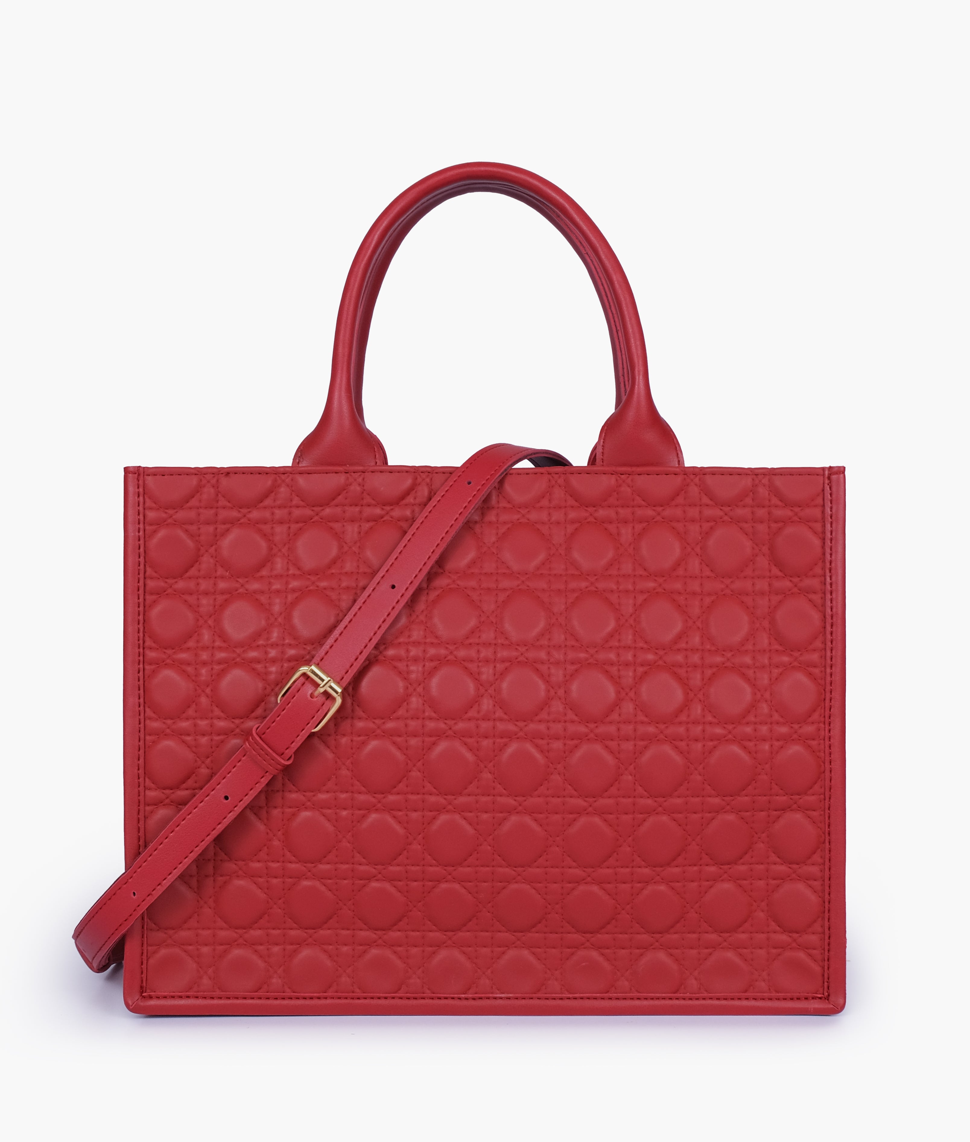 Maroon box tote bag